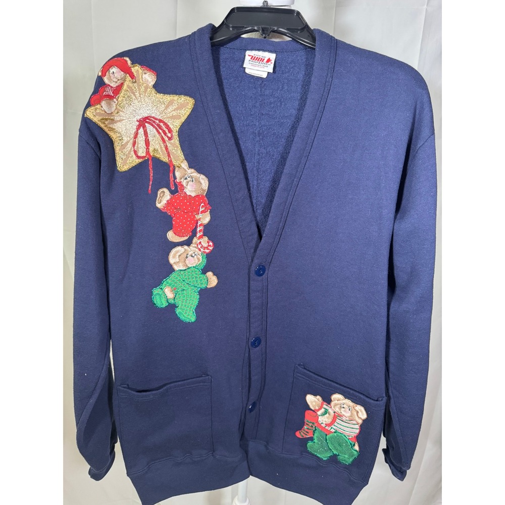 H Wolf‎ & Sons Vintage Navy Blue Jacket with appliques